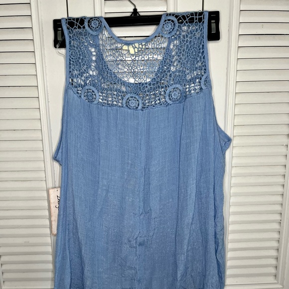 Pretty Blue sleeveless top size 2x - Picture 6 of 10